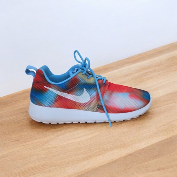 Nike "Roche" Run Rainbow Sherbert Fly Net Running Sneaker 7W/5.5Y - Picture 1 of 8
